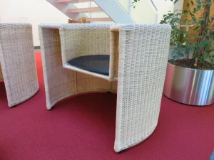 Rattanstuhl rund 